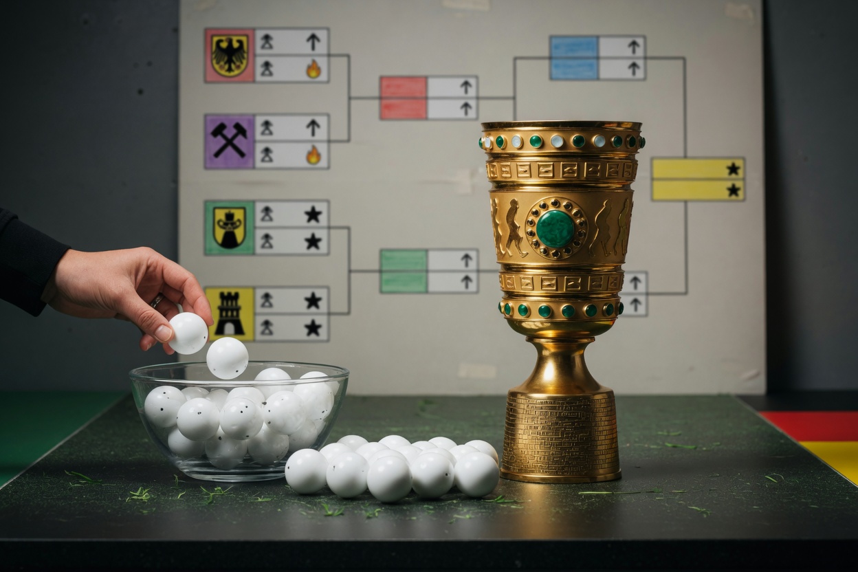 Max file size: 1.5mb! Photographic, stadium-tunnel scene for the site: the DFB-inspired golden cup